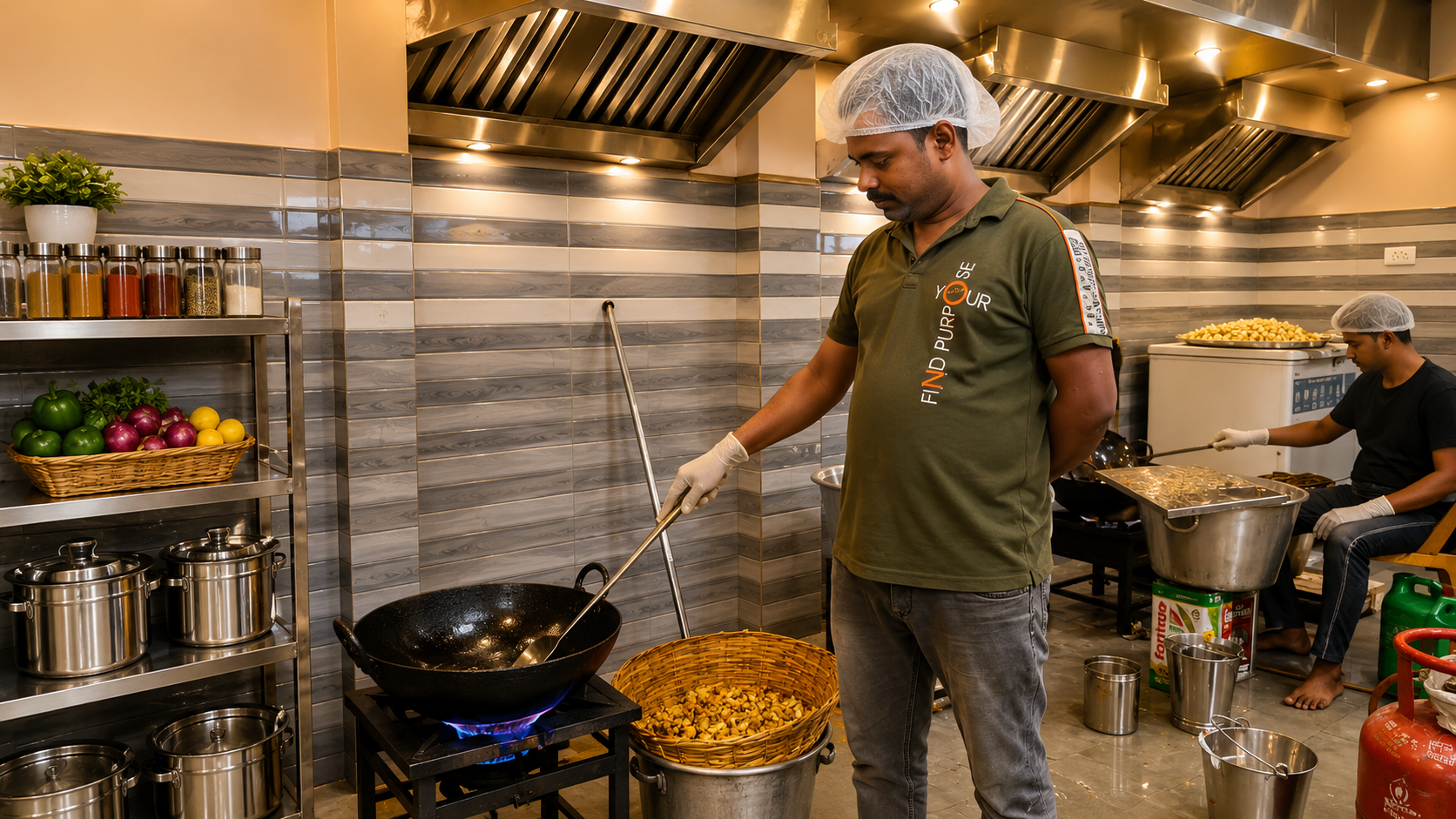 Bandhan Vatika live cooking setup